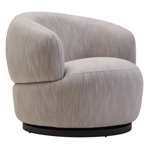 Bordo Textured Grey Curved Swivel Chair - XShowhome Limited - Xshowhome