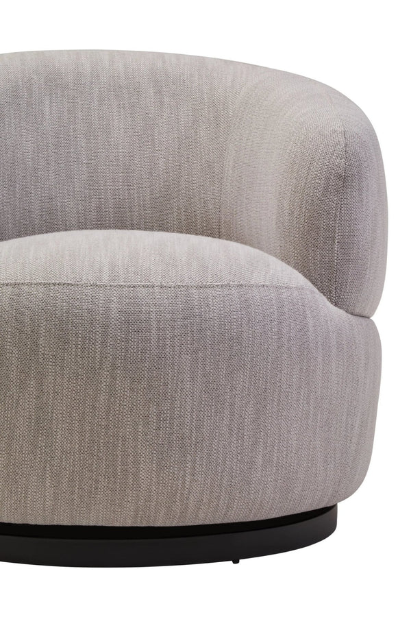 Bordo Textured Grey Curved Swivel Chair - XShowhome Limited - Xshowhome