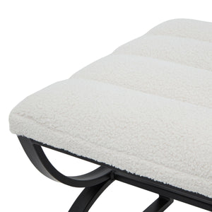 Bouclé Ribbed Footstool - Canwell Interiors Limited - Hills