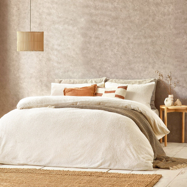 Boucle Single Duvet Set Ecru - Canwell Interiors Limited - Riva