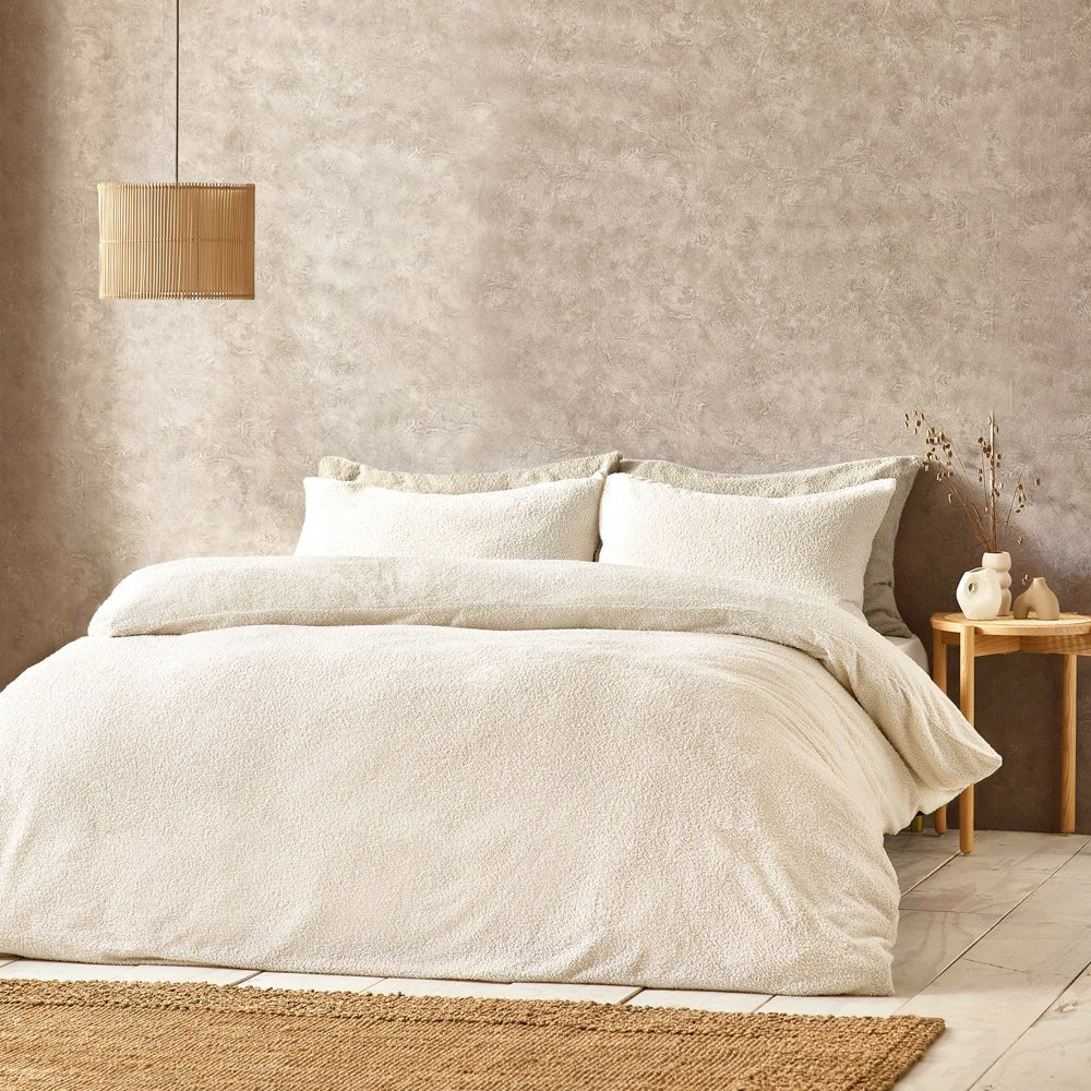 Boucle Single Duvet Set Ecru - Canwell Interiors Limited - Riva