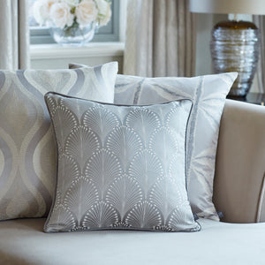 Boudoir 43x43 Feather Filled Cushion Chrome - Canwell Interiors Limited - Riva