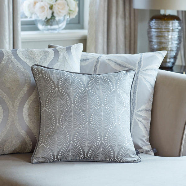 Boudoir 43x43 Feather Filled Cushion Chrome - Canwell Interiors Limited - Riva