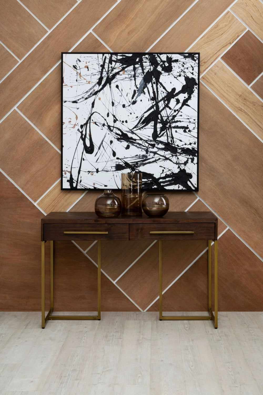 Brando Acacia Wood Effect Console Table with Drawers - XShowhome Limited - Xshowhome