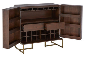 Brando Acacia Wood Effect Drinks Cabinet - Canwell Interiors Limited - Xshowhome