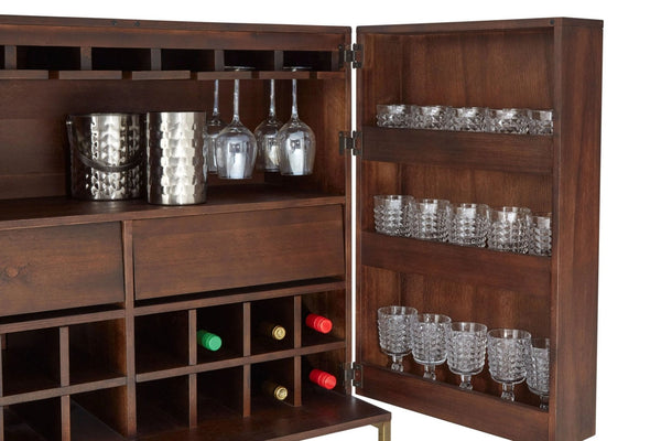 Brando Acacia Wood Effect Drinks Cabinet - XShowhome Limited - Xshowhome