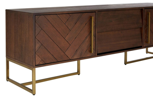 Brando Acacia Wood Effect Media Unit - XShowhome Limited - Xshowhome