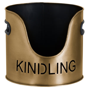 Bronze Finish Logs and Kindling Buckets & Matchstick Holder - Canwell Interiors Limited - Hills