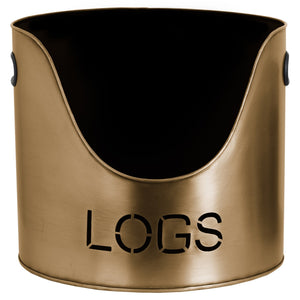 Bronze Finish Logs and Kindling Buckets & Matchstick Holder - Canwell Interiors Limited - Hills