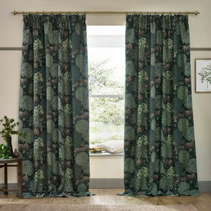 Brook 167x137 Pencil Pleat Curtains Forest Green - XShowhome Limited - Riva