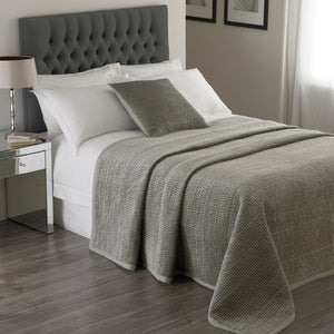 Brooklands 265x265 Bedspread Silver - Canwell Interiors Limited - Riva