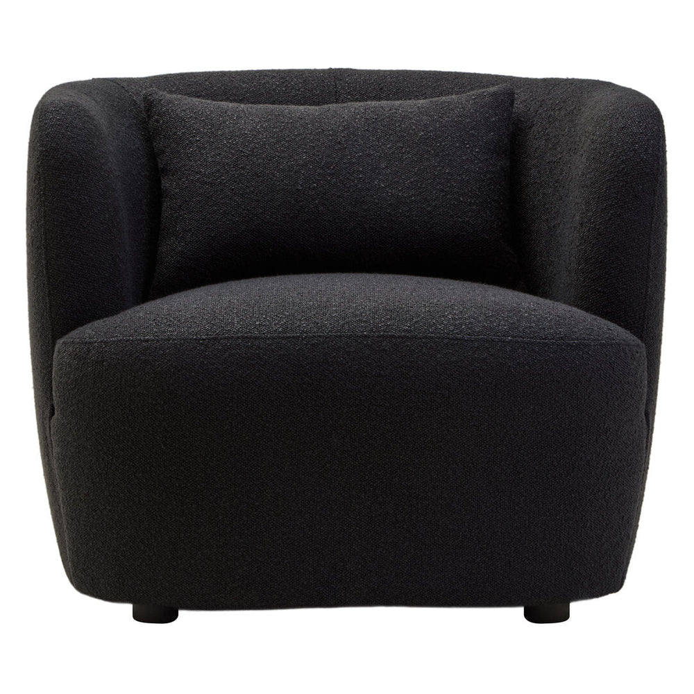 Bruge Textured Black Curved Chair - Canwell Interiors Limited - Xshowhome