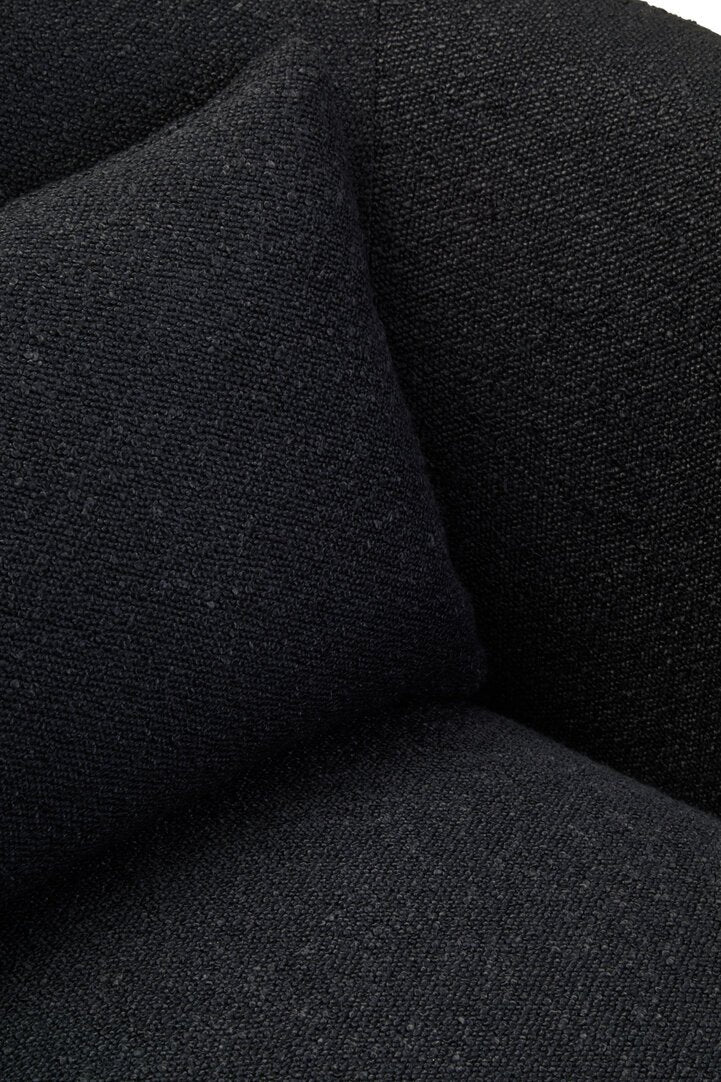 Bruge Textured Black Curved Chair - Canwell Interiors Limited - Xshowhome