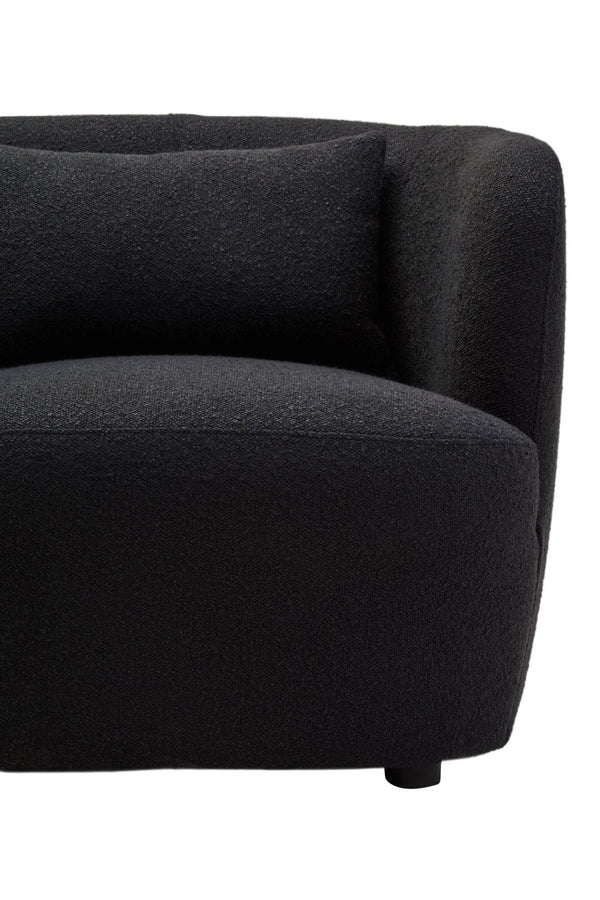 Bruge Textured Black Curved Chair - XShowhome Limited - Xshowhome