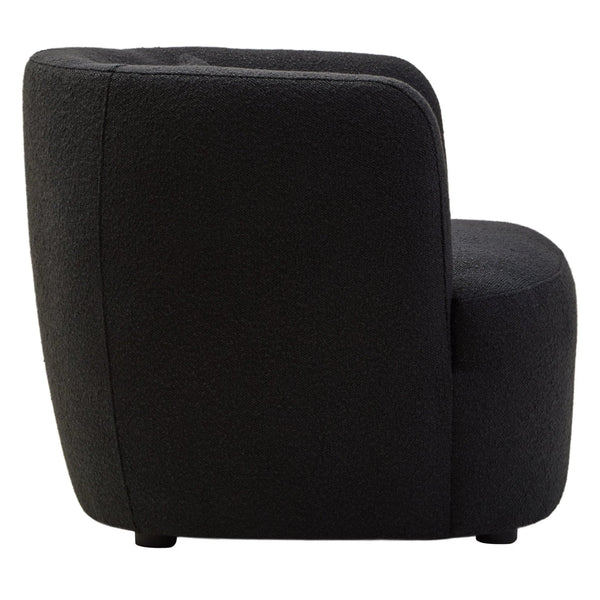 Bruge Textured Black Curved Chair - XShowhome Limited - Xshowhome