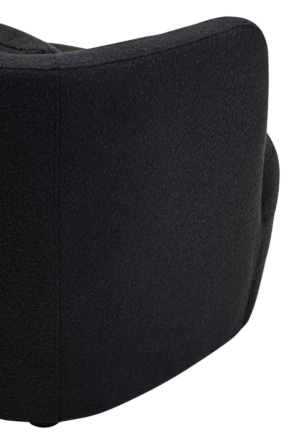 Bruge Textured Black Curved Chair - XShowhome Limited - Xshowhome