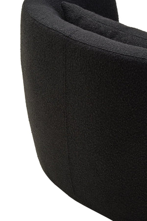 Bruge Textured Black Curved Chair - XShowhome Limited - Xshowhome