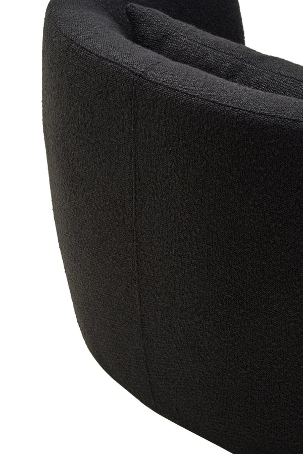 Bruge Textured Black Curved Chair - XShowhome Limited - Xshowhome