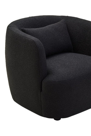 Bruge Textured Black Curved Chair - XShowhome Limited - Xshowhome