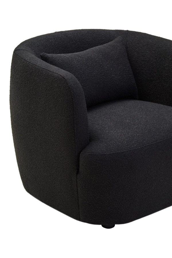 Bruge Textured Black Curved Chair - XShowhome Limited - Xshowhome