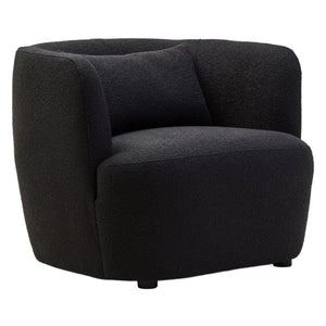Bruge Textured Black Curved Chair - XShowhome Limited - Xshowhome