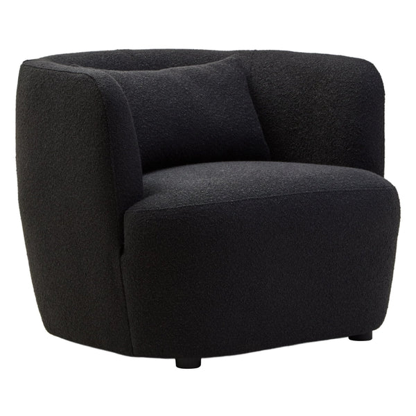 Bruge Textured Black Curved Chair - XShowhome Limited - Xshowhome