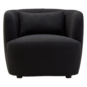 Bruge Textured Black Curved Chair - XShowhome Limited - Xshowhome