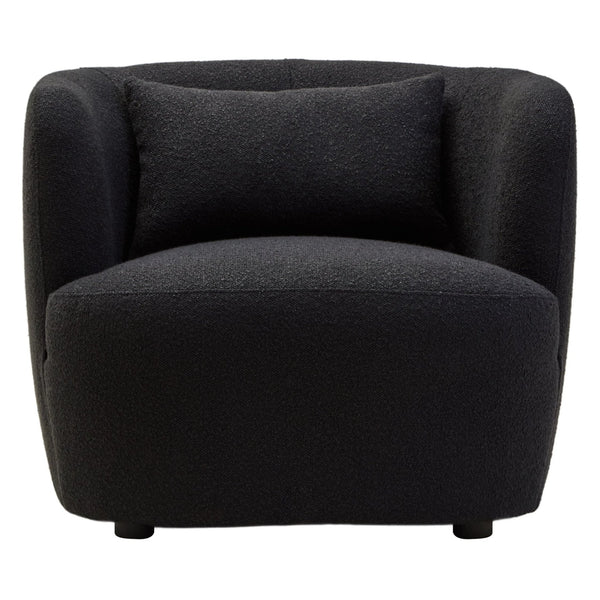 Bruge Textured Black Curved Chair - XShowhome Limited - Xshowhome