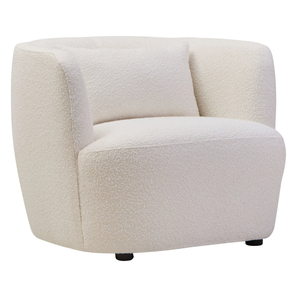 Bruge Textured Cream Curved Chair - XShowhome Limited - Xshowhome