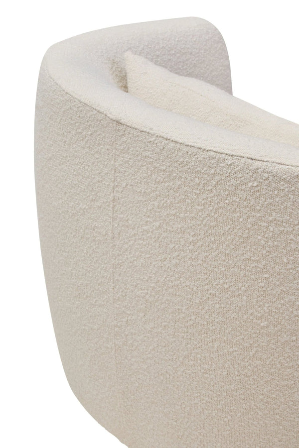 Bruge Textured Cream Curved Chair - XShowhome Limited - Xshowhome