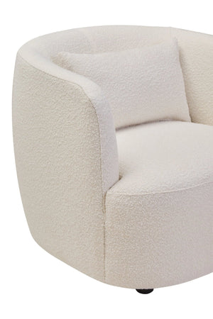 Bruge Textured Cream Curved Chair - XShowhome Limited - Xshowhome