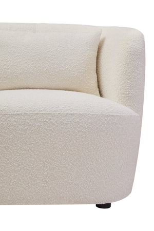 Bruge Textured Cream Curved Chair - XShowhome Limited - Xshowhome