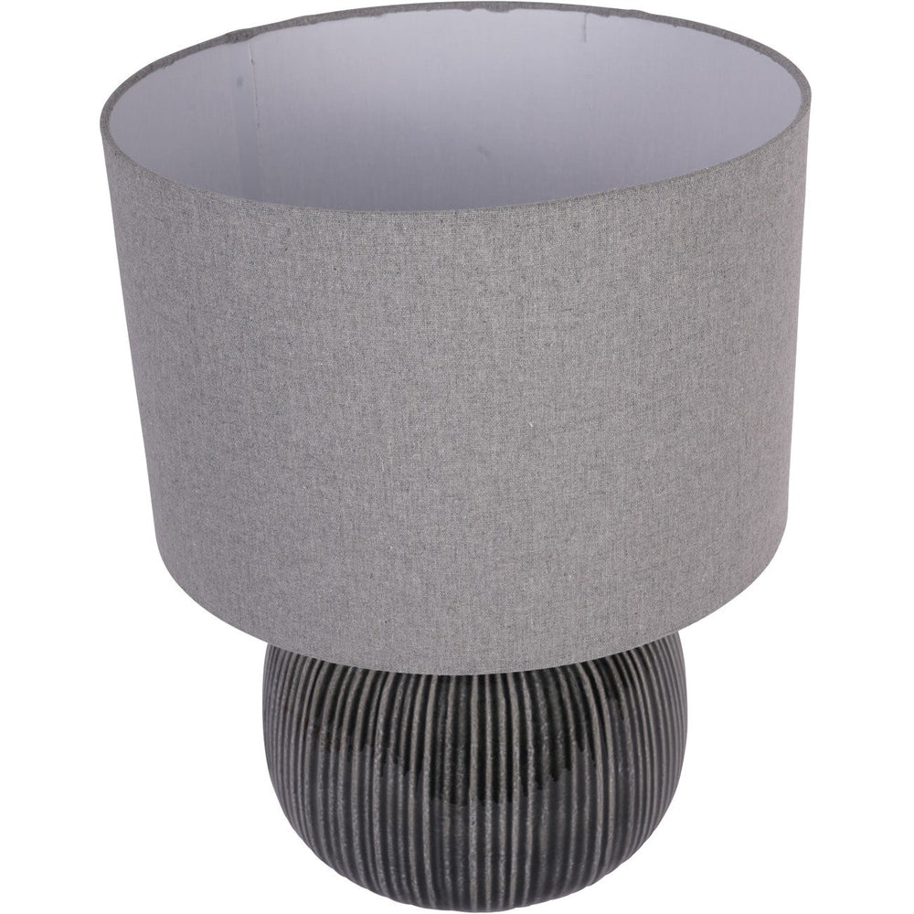 Bruno Charcoal Ceramic Table Lamp with Shade - XShowhome Limited - Libra