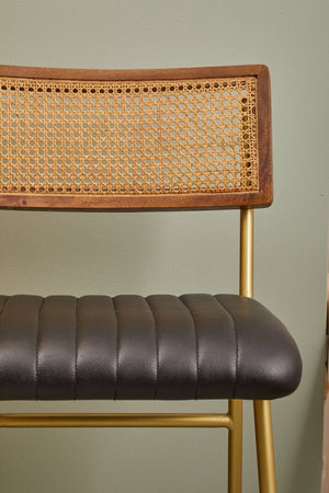 Buffalo Black Leather Bar Chair - Canwell Interiors Limited - Xshowhome