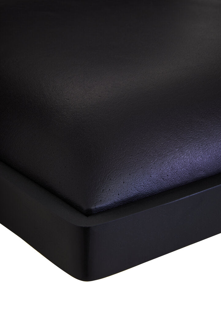 Buffalo Black Leather Chair With Wood Frame - Canwell Interiors Limited - Xshowhome