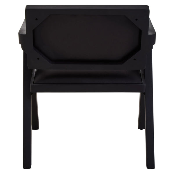 Buffalo Black Leather Chair With Wood Frame - XShowhome Limited - Xshowhome