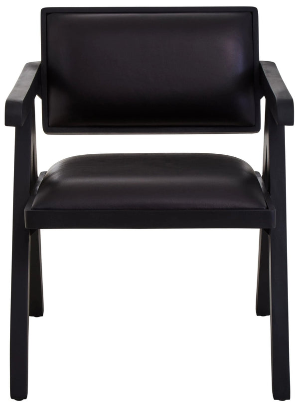 Buffalo Black Leather Chair With Wood Frame - XShowhome Limited - Xshowhome