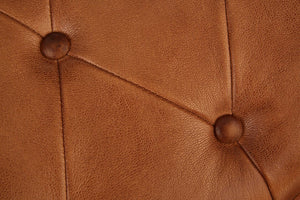 Buffalo Brown Leather and Iron Folding Stool - Canwell Interiors Limited - Xshowhome