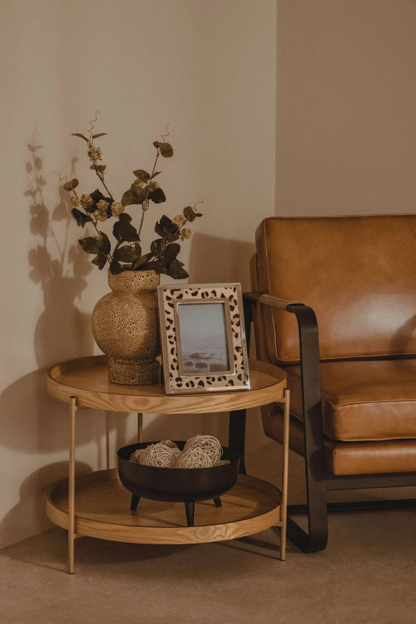 Buffalo Brown Leather Armchair With Black Iron Frame - XShowhome Limited - Xshowhome