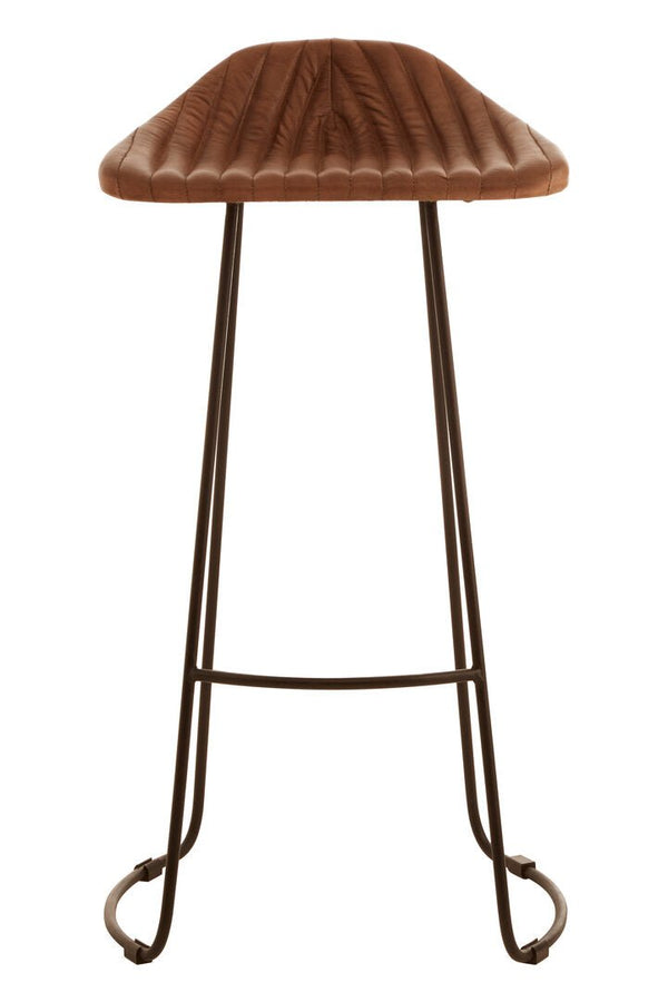 Buffalo Brown Leather Bar Stool - Canwell Interiors Limited - Xshowhome