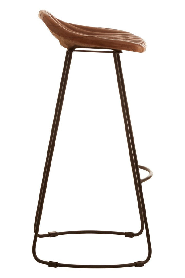 Buffalo Brown Leather Bar Stool - Canwell Interiors Limited - Xshowhome