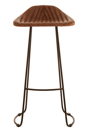 Buffalo Brown Leather Bar Stool - XShowhome Limited - Xshowhome