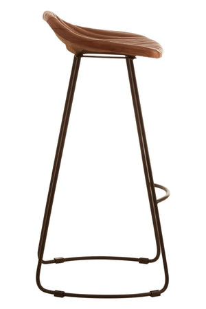 Buffalo Brown Leather Bar Stool - XShowhome Limited - Xshowhome