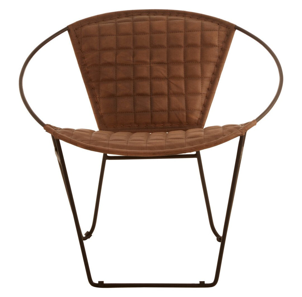 Buffalo Brown Leather Modern Sling Chair - Canwell Interiors Limited - Xshowhome