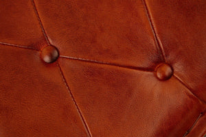 Buffalo Tan Leather And Iron Folding Stool - Canwell Interiors Limited - Xshowhome