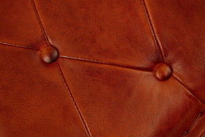 Buffalo Tan Leather And Iron Folding Stool - XShowhome Limited - Xshowhome