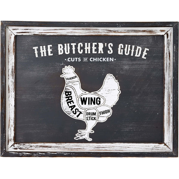 Butchers Cuts Chicken Wall Plaque - Canwell Interiors Limited - Hills