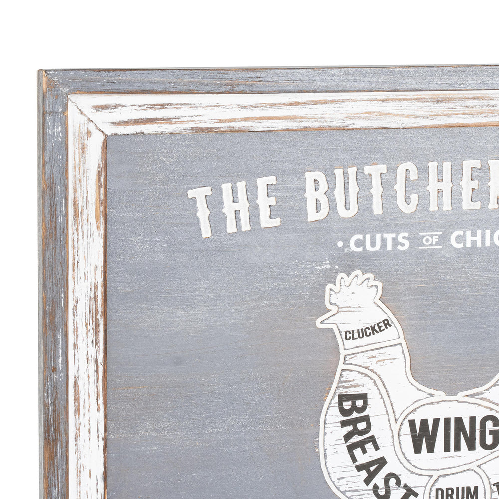 Butchers Cuts Chicken Wall Plaque - Canwell Interiors Limited - Hills