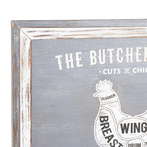 Butchers Cuts Chicken Wall Plaque - Canwell Interiors Limited - Hills