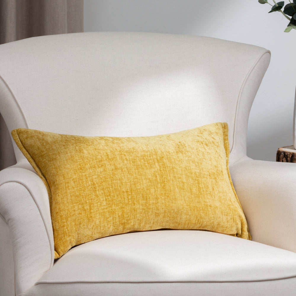 Buxton 30x50 Feather Filled Cushion Ochre - Canwell Interiors Limited - Riva